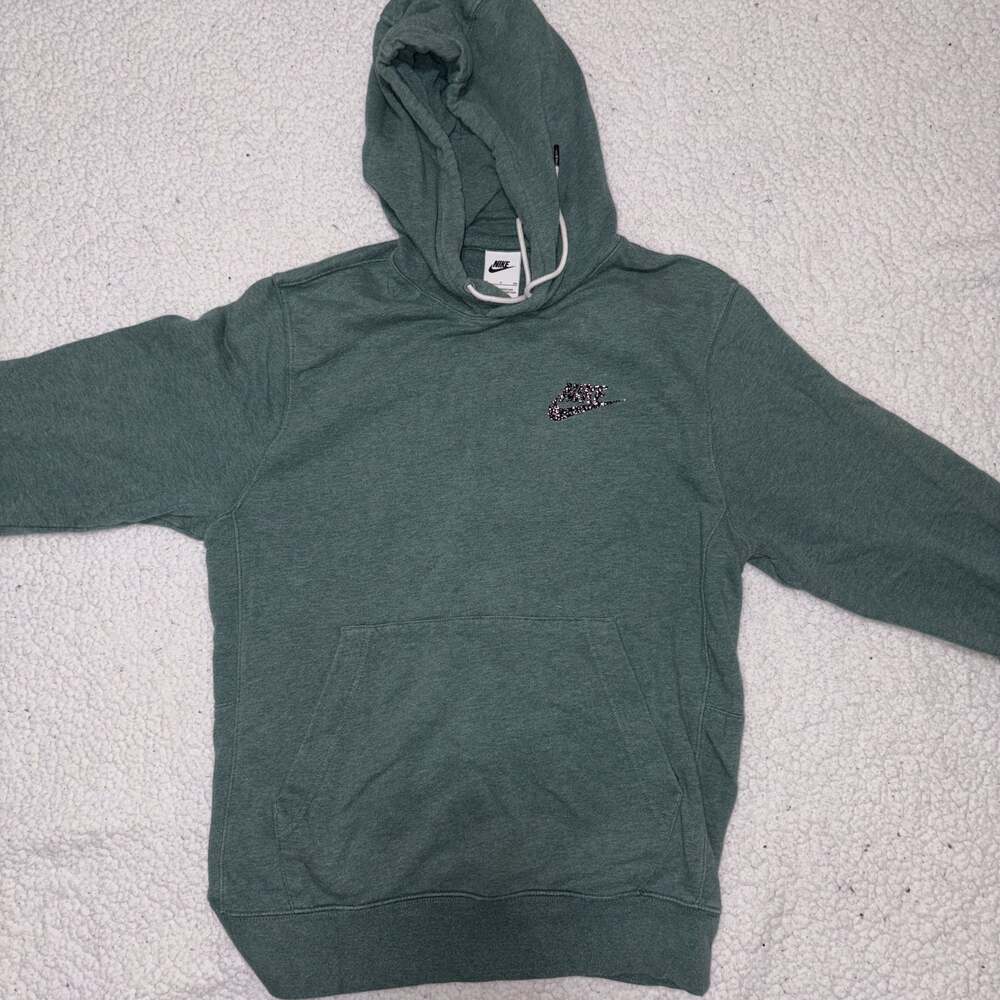 Nike Men's Green Pullover Hoodie Sweatshirt Small